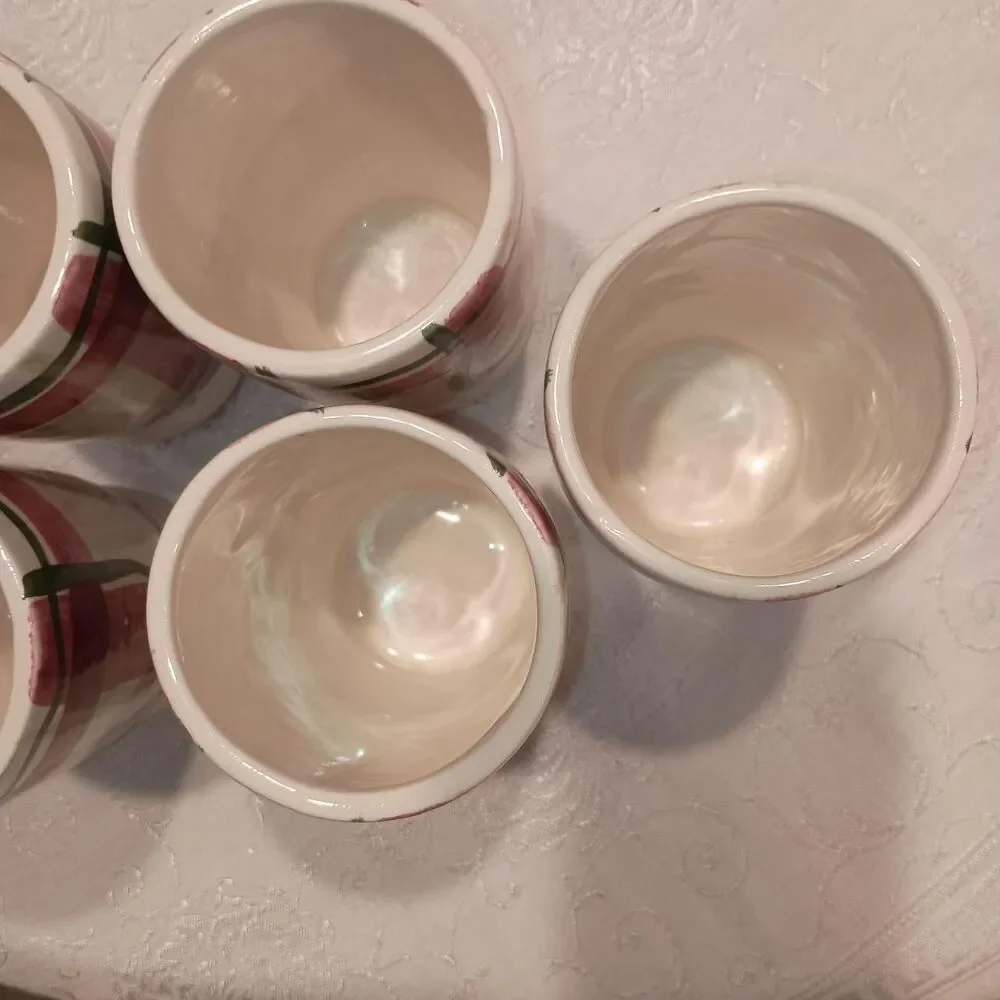 Puriton Pottery Red and Cream Dinnerware